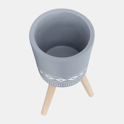 Sagebrook Home S/2 10/12" Diamond Planter W/ Wood Legs Gray (kd) Wishlist Create New