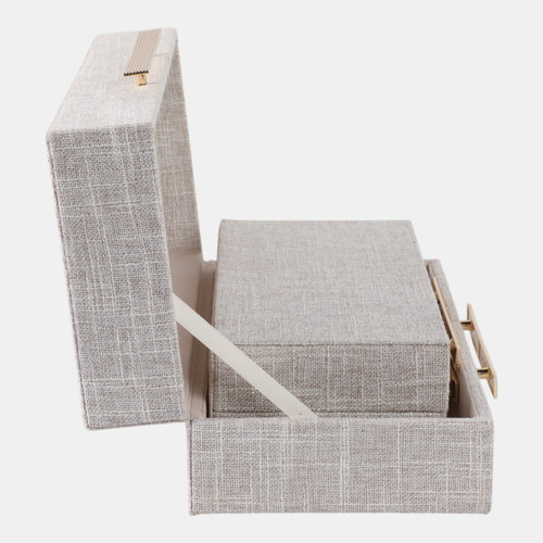 Sagebrook Home S/2 10/12" Rectangular Boxes Double Hardware Wht Wishlist Create New