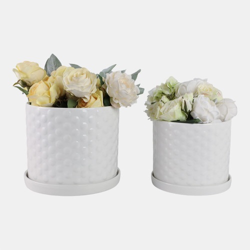 Sagebrook Home S/2 10/12" Small Bubble Planter White Wishlist Create New