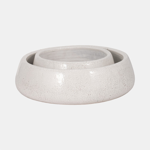 Sagebrook Home S/2 10/14" Bowls White Crackle Wishlist Create New