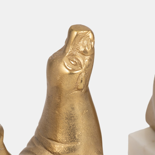 Sagebrook Home S/2 10" Sea Lion Bookends Gold Wishlist Create New