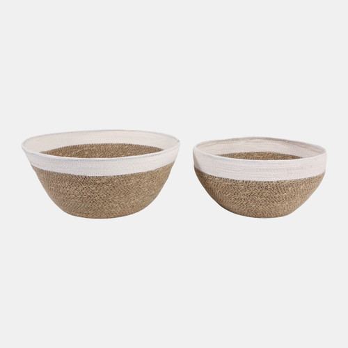Sagebrook Home S/2 11/13" Woven Jute Bowls White/natural Wishlist Create New