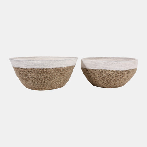 Sagebrook Home S/2 11/13" Woven Jute Bowls White/natural Wishlist Create New