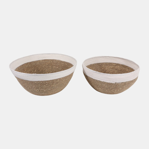 sagebrook home S/2 11/13" Woven Jute Bowls White/natural Wishlist Create New