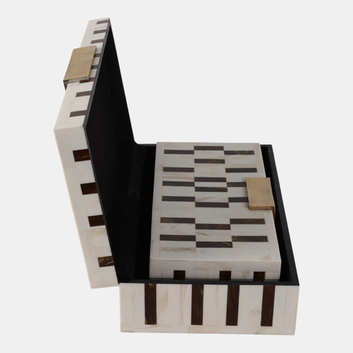 Sagebrook Home S/2 12/14" Boxes With Hardware Brown/ivory Wishlist Create New