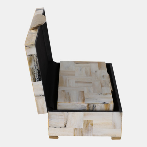 Sagebrook Home S/2 12/14" Marbled Resin Footed Boxes Tan Multi Wishlist Create New