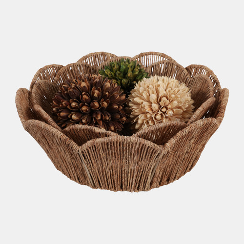 Sagebrook Home S/2 12/14" Petal Shape Bowls Natural Wishlist Create New