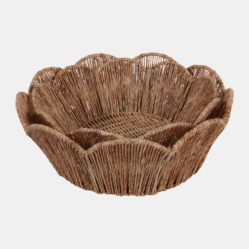 Sagebrook Home S/2 12/14" Petal Shape Bowls Natural Wishlist Create New