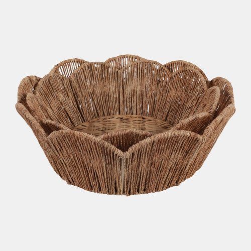 Sagebrook Home S/2 12/14" Petal Shape Bowls Natural Wishlist Create New