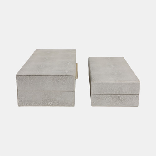 Sagebrook Home S/2 12/14" Rectangular Shagreen Boxes Ivory Wishlist Create New