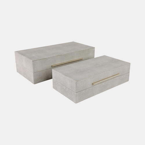 sagebrook home S/2 12/14" Rectangular Shagreen Boxes Ivory Wishlist Create New