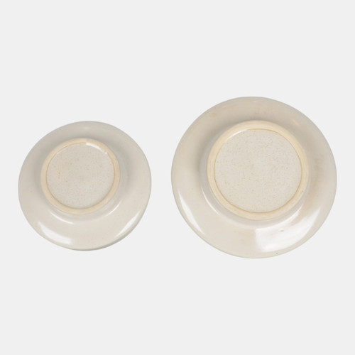 Sagebrook Home S/2 12/15" Reactive Grip Glaze Bowls Ivory/brown Wishlist Create New