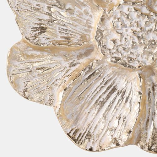 Sagebrook Home S/2 12/16" Metal Wall Flowers Gold/white Wishlist Create New