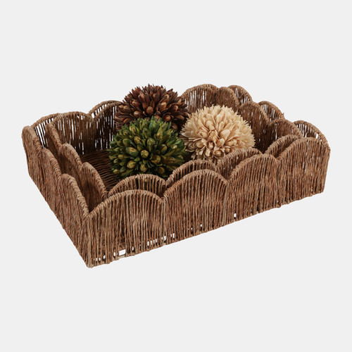 Sagebrook Home S/2 13/16" Petal Shape Rectangular Trays Natural Wishlist Create New