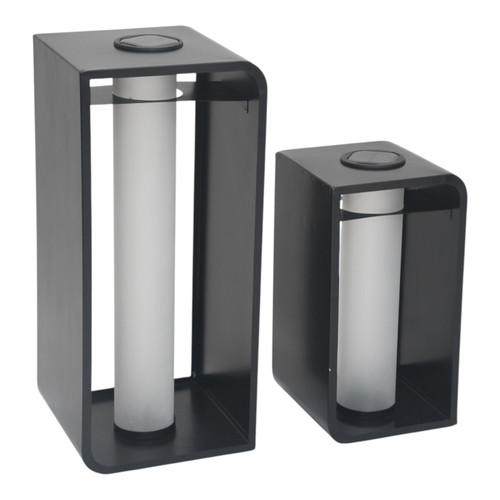 Sagebrook Home S/2 13/19" Outdoor Solar Lanterns Black Wishlist Create New