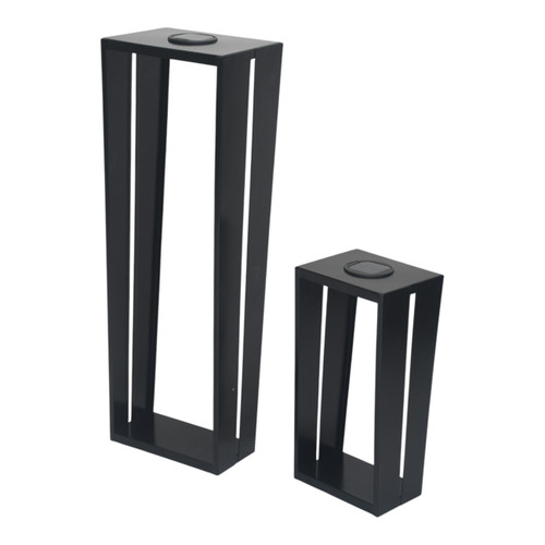 Sagebrook Home S/2 15/28" Solar Outdoor Lanterns Black Wishlist Create New