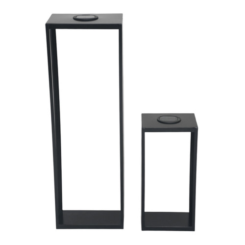 sagebrook home S/2 15/28" Solar Outdoor Lanterns Black Wishlist Create New