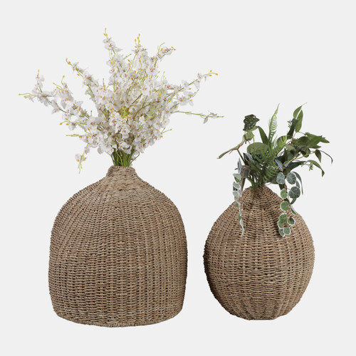 Sagebrook Home S/2 18/21" Rattan Vases Natural Wishlist Create New