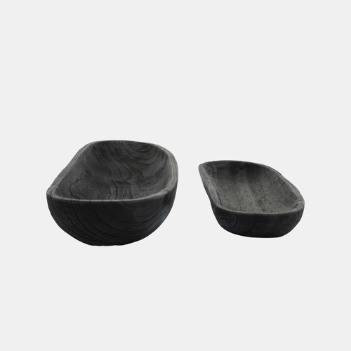 Sagebrook Home S/2 18/24" Wood Decor Plates Black Wishlist Create New