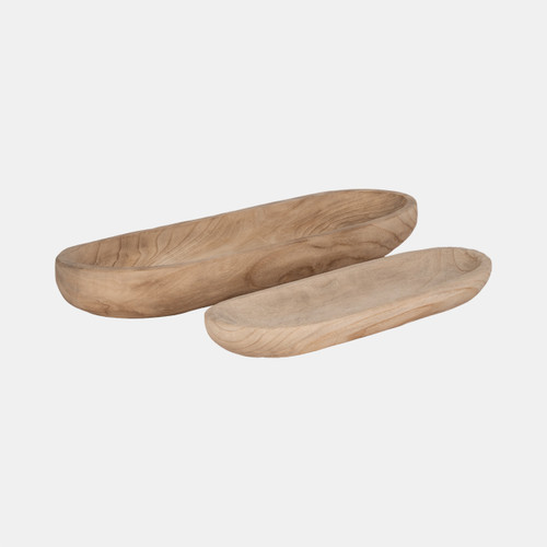 Sagebrook Home S/2 18/24" Wood Decor Plates Natural Wishlist Create New