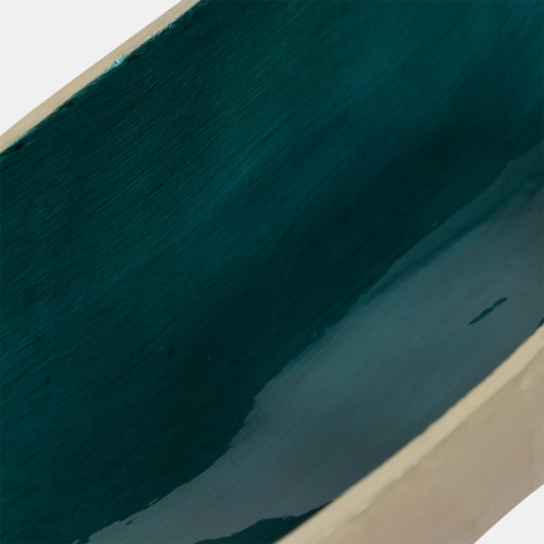 Sagebrook Home S/2 20/23" Oval Metal Bowl W/ Enamel Blue/gold Wishlist Create New