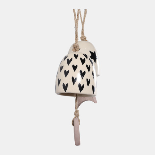 Sagebrook Home S/2 3" Ceramic Hand Painted Bells White/black Wishlist Create New