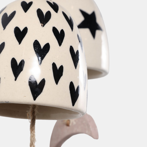 Sagebrook Home S/2 3" Ceramic Hand Painted Bells White/black Wishlist Create New