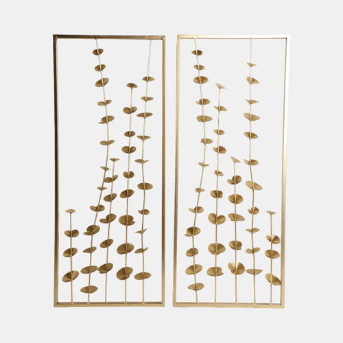 sagebrook home S/2 32" Small Blooms Metal Wall Panels Gold Wishlist Create New