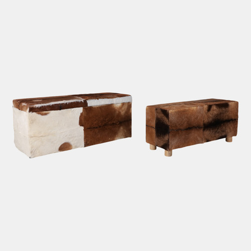 Sagebrook Home S/2 40/48" Hair On Hide Benches Multi Wishlist Create New