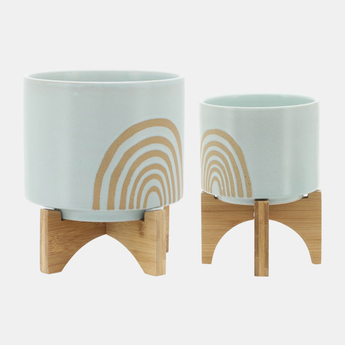 Sagebrook Home S/2 5/8" Arch Planter W/ Stand Mint Wishlist Create New