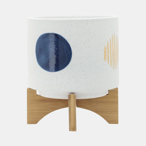 Sagebrook Home S/2 5/8" Funky Planter W/ Stand White Wishlist Create New