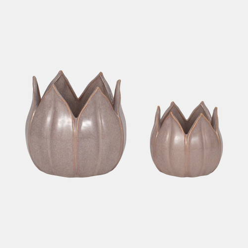 Sagebrook Home S/2 5/8" Petal Planters Lavender Wishlist Create New