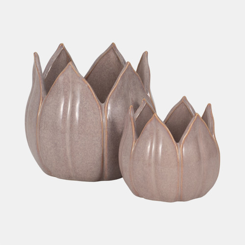 Sagebrook Home S/2 5/8" Petal Planters Lavender Wishlist Create New