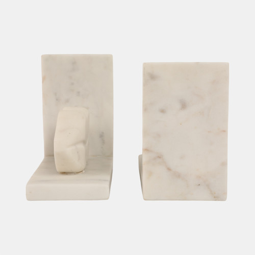 Sagebrook Home S/2 5" Lips Marble Bookends White Wishlist Create New