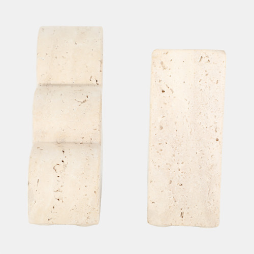 Sagebrook Home S/2 5" Travertine Cloud Bookends Tan Wishlist Create New
