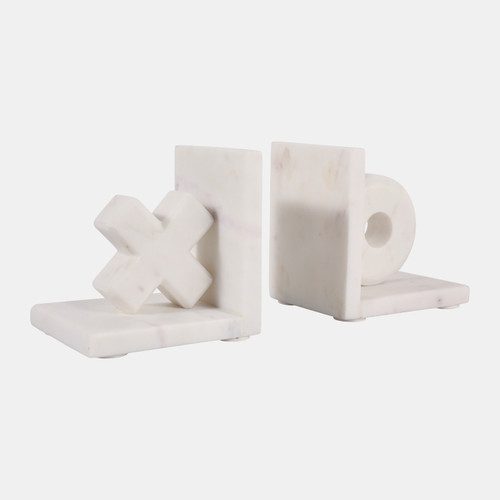 Sagebrook Home S/2 5" X & O Bookends White Wishlist Create New