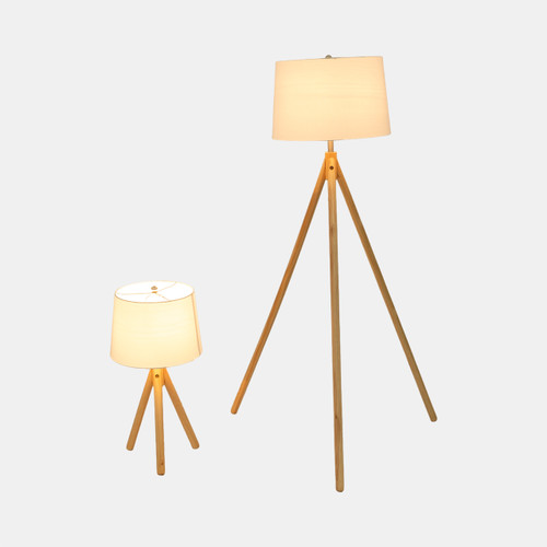 Sagebrook Home S/2 59/26" Wood Tripod Table&floor Lamps Natural Wishlist Create New