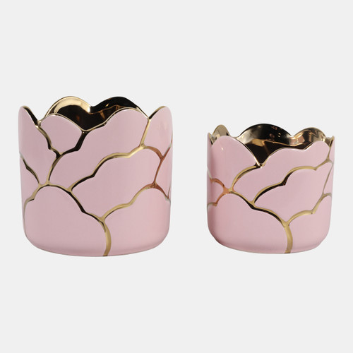 Sagebrook Home S/2 6/7" Clouds Planter Light Pink/gold Wishlist Create New