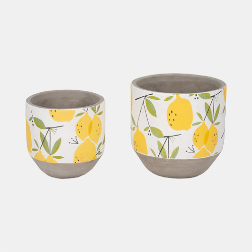 Sagebrook Home S/2 6/7" Growing Lemons Planter Multi Wishlist Create New