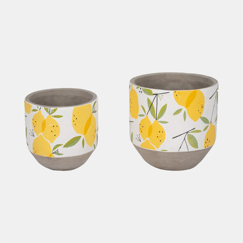 sagebrook home S/2 6/7" Growing Lemons Planter Multi Wishlist Create New