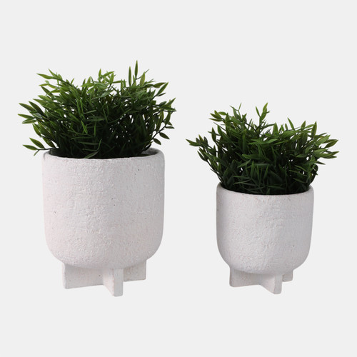 Sagebrook Home S/2 6/7" Modern Footed Planters White Wishlist Create New