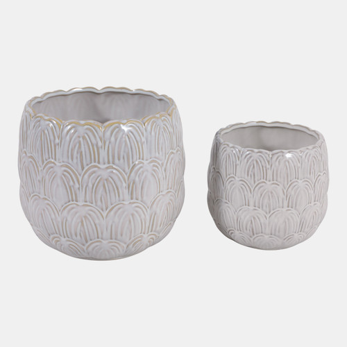 Sagebrook Home S/2 6/8" Flower Petal Planters Ivory Wishlist Create New