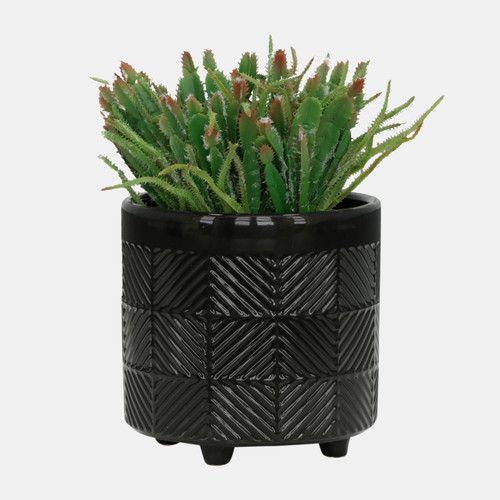 Sagebrook Home S/2 6/8" Textured Planters Shiny Black Wishlist Create New