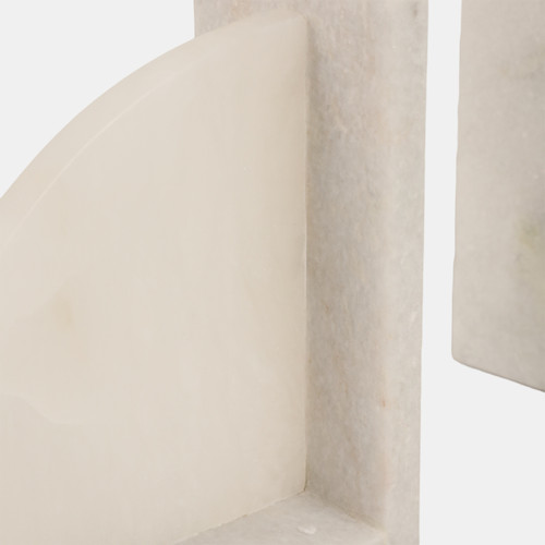 Sagebrook Home S/2 6" Alabaster Arc Bookends White Wishlist Create New