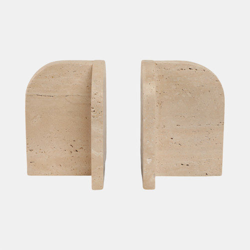 sagebrook home S/2 6" Arched Travertine Bookends Tan Wishlist Create New