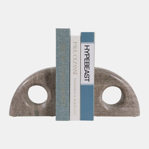 Sagebrook Home S/2 6" Large Contemporary Marble Bookends Beige Wishlist Create New