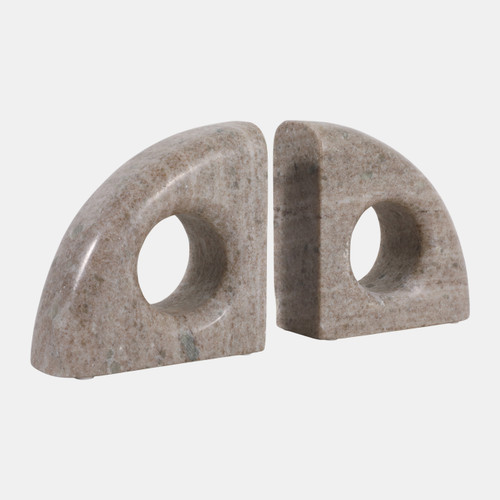 Sagebrook Home S/2 6" Large Contemporary Marble Bookends Beige Wishlist Create New