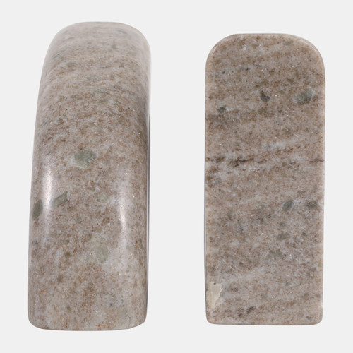 Sagebrook Home S/2 6" Large Contemporary Marble Bookends Beige Wishlist Create New