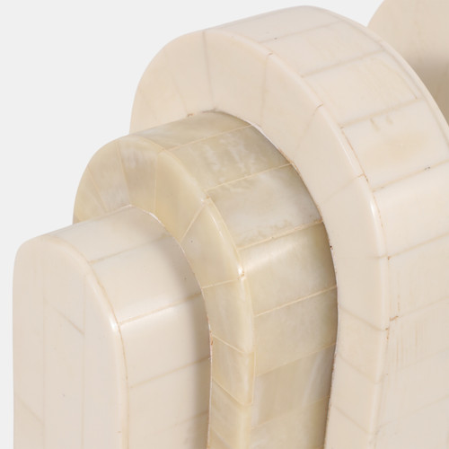 Sagebrook Home S/2 6" Layered Arch Resin Bookends Ivory Wishlist Create New