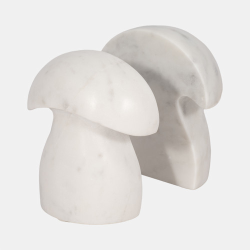 Sagebrook Home S/2 6" Marble Mushroom Bookends White Wishlist Create New